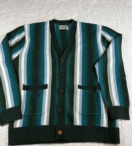 Bogey Boys Blue Striped Cardigan Sweater-XL